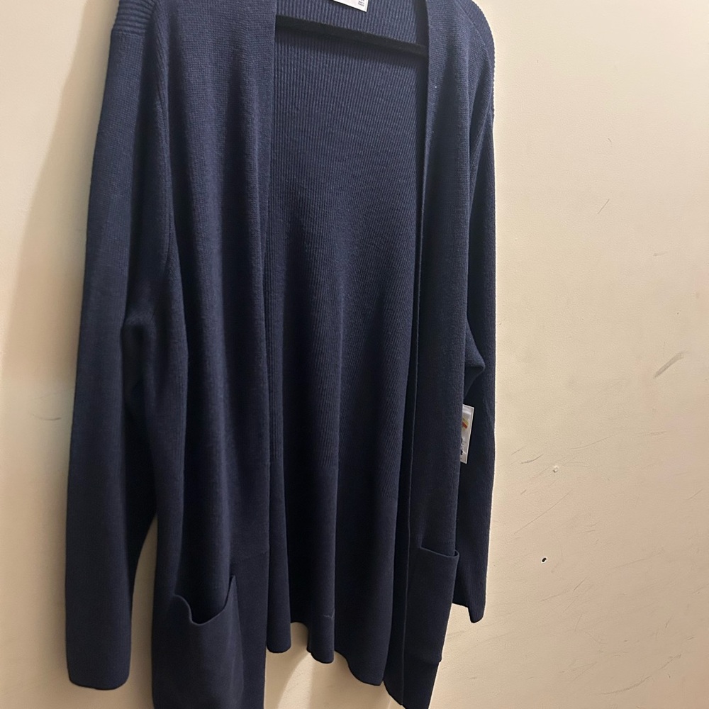 NWT- Croft & Barrow Navy Blue Women's Cardigan Sweater Size 3X